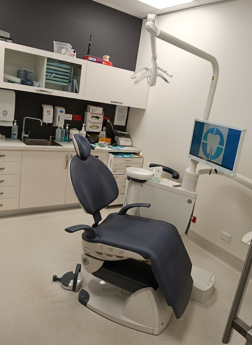 Modern dental treatment room at Compass Dental Darwin